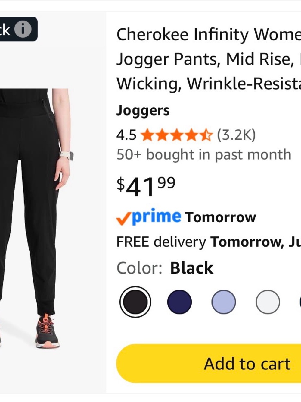 Cherokee infinity joggers